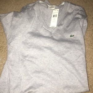 Gray Lacoste sweater